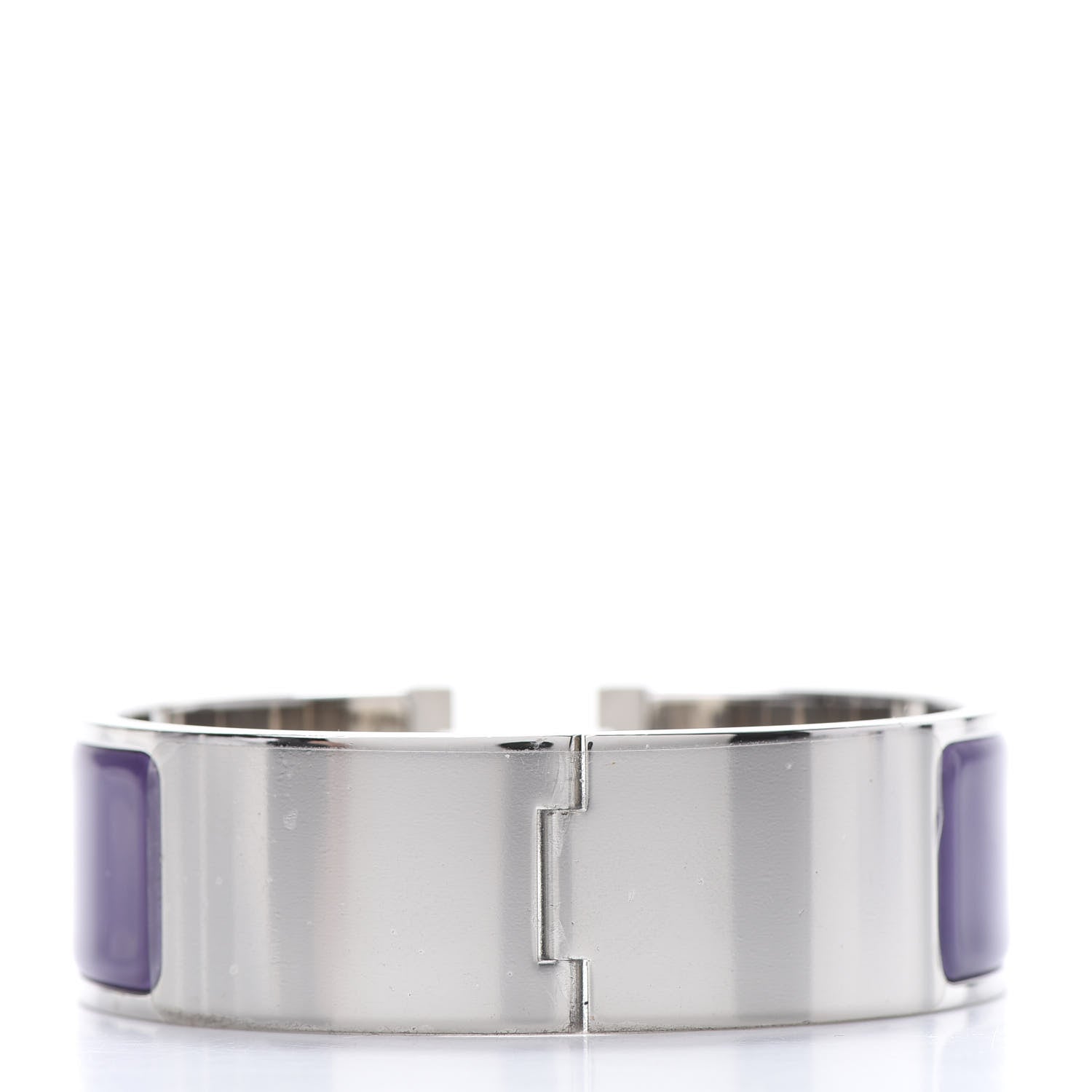 Hermes Enamel Wide Clic Clac H Bracelet GM Pourpre 3 of 5