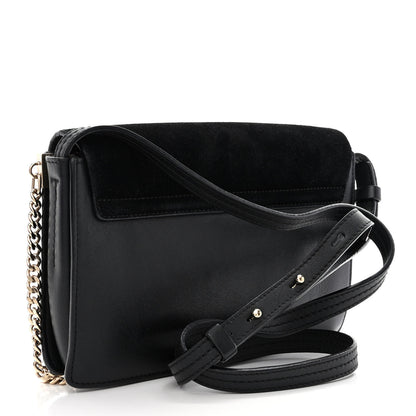 Chloe Suede Calfskin Small Faye Shoulder Bag Black 3 of 13