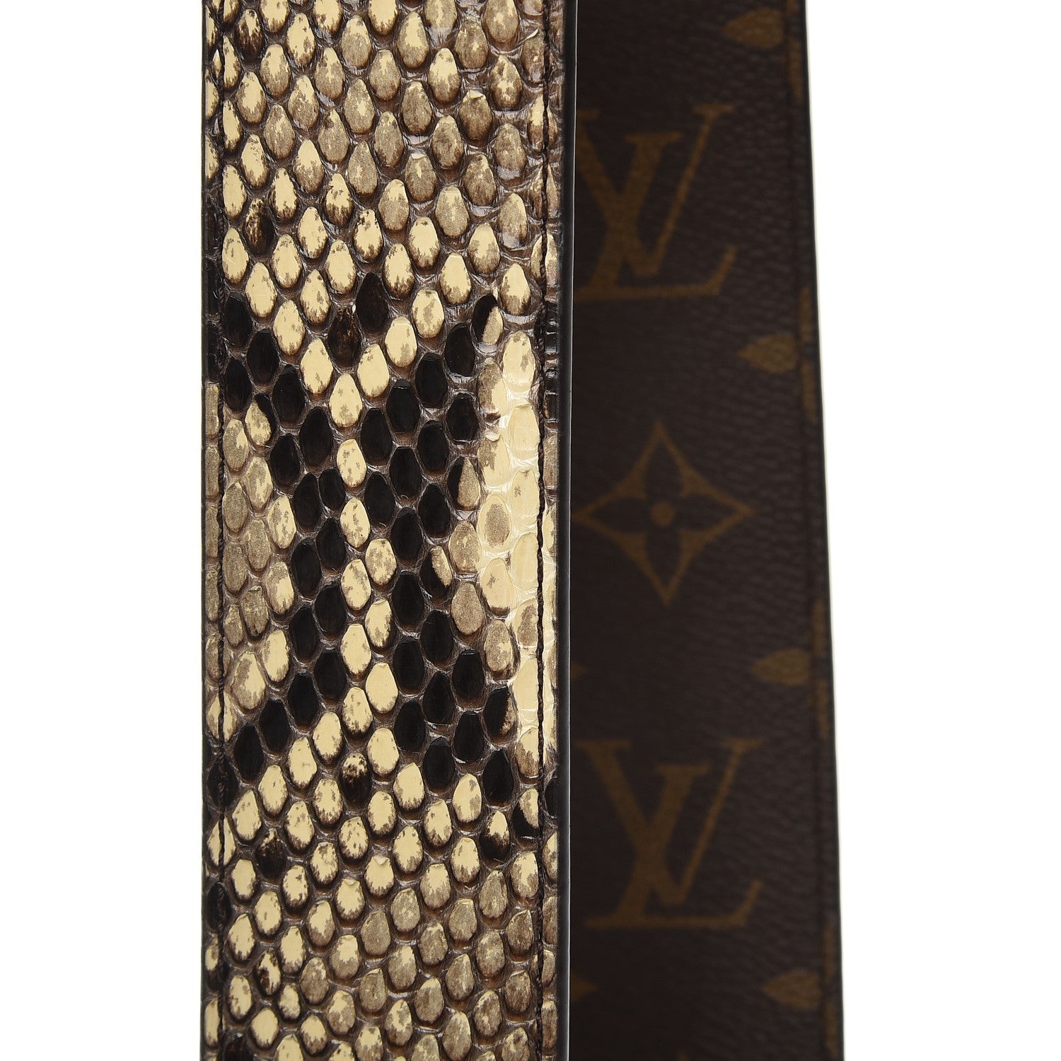 Louis Vuitton Monogram Python Bandouliere Shoulder Strap Beige Clair 2 of 6