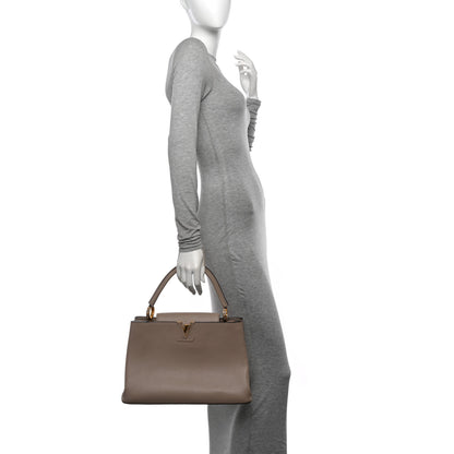Louis Vuitton Taurillon Capucines MM Galet 2 of 14