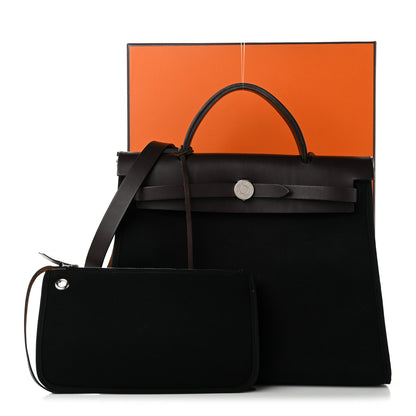 Hermes Toile Vache Hunter Herbag Zip 31 PM Ebene Black 12 of 12