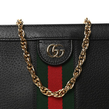 Gucci Calfskin GG Web Small Ophidia Chain Shoulder Bag Black 8 of 10
