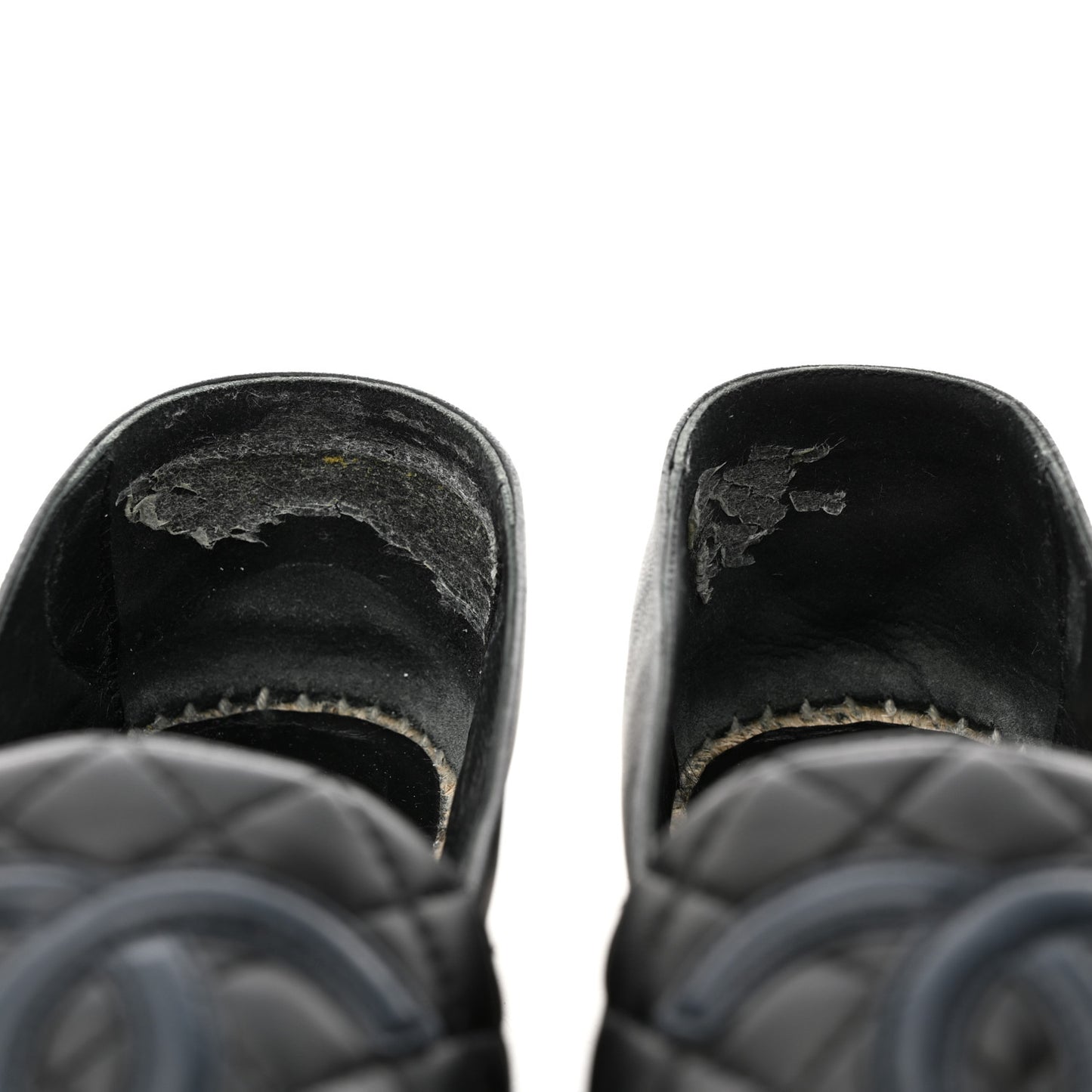 Lambskin Quilted CC Espadrilles 41 Navy Blue Black