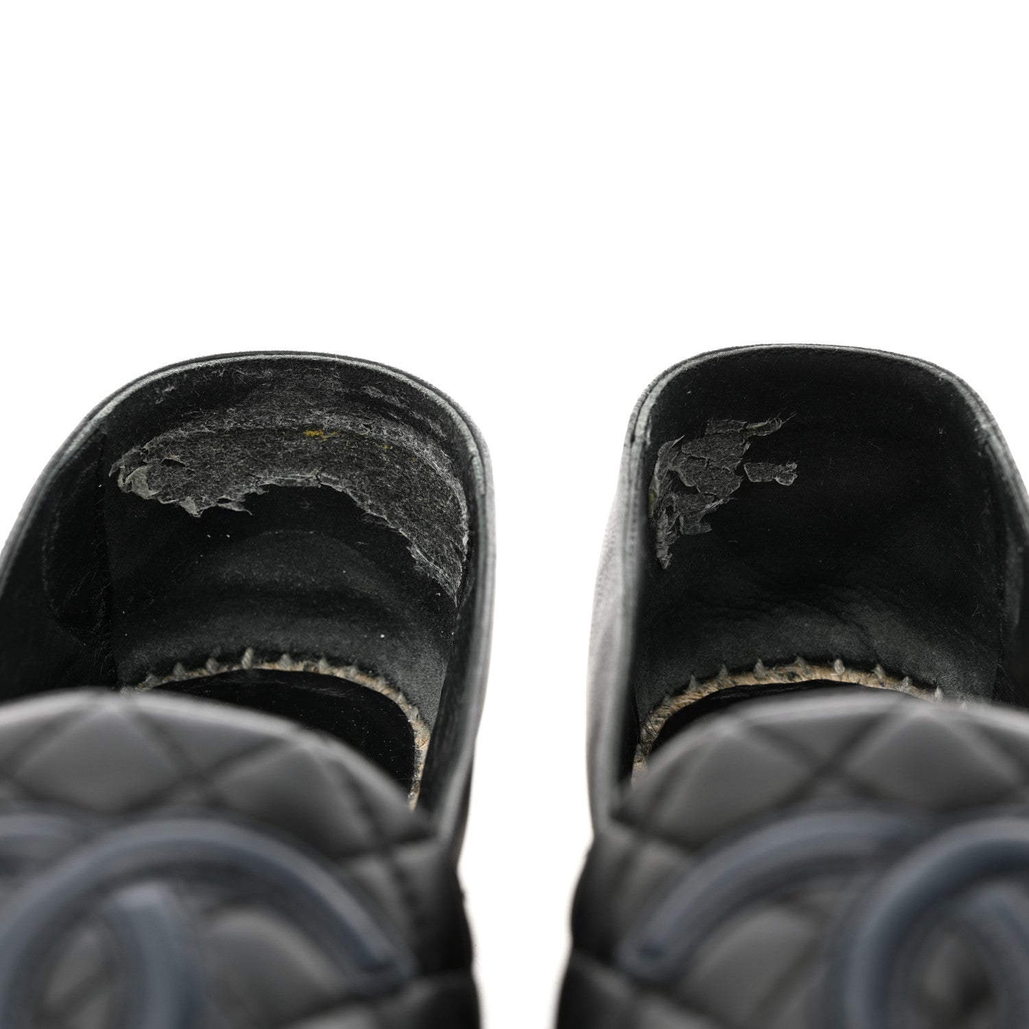 Chanel Lambskin Quilted CC Espadrilles 41 Navy Blue Black 9 of 9