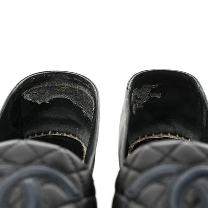 Chanel Lambskin Quilted CC Espadrilles 41 Navy Blue Black 9 of 9