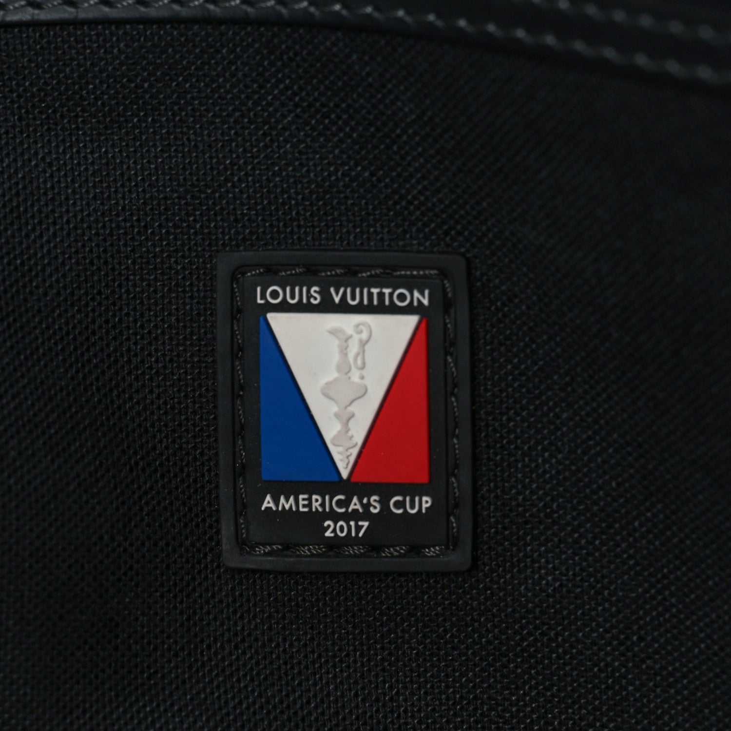 Louis Vuitton Damier Cobalt Latitude America's Cup Keepall Bandouliere 55 Yellow 5 of 7
