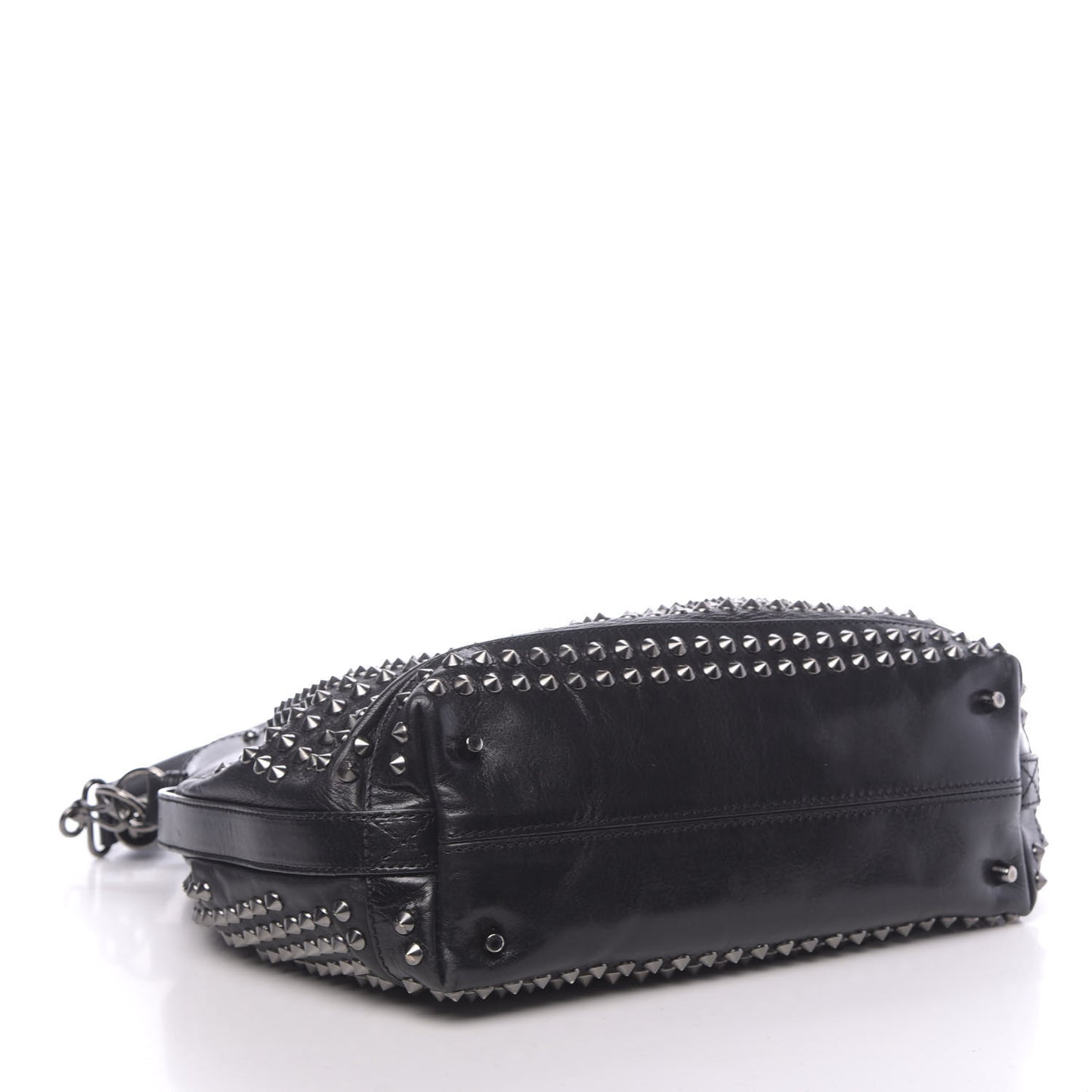 Prorsum Calfskin Studded Shoulder Bag Black