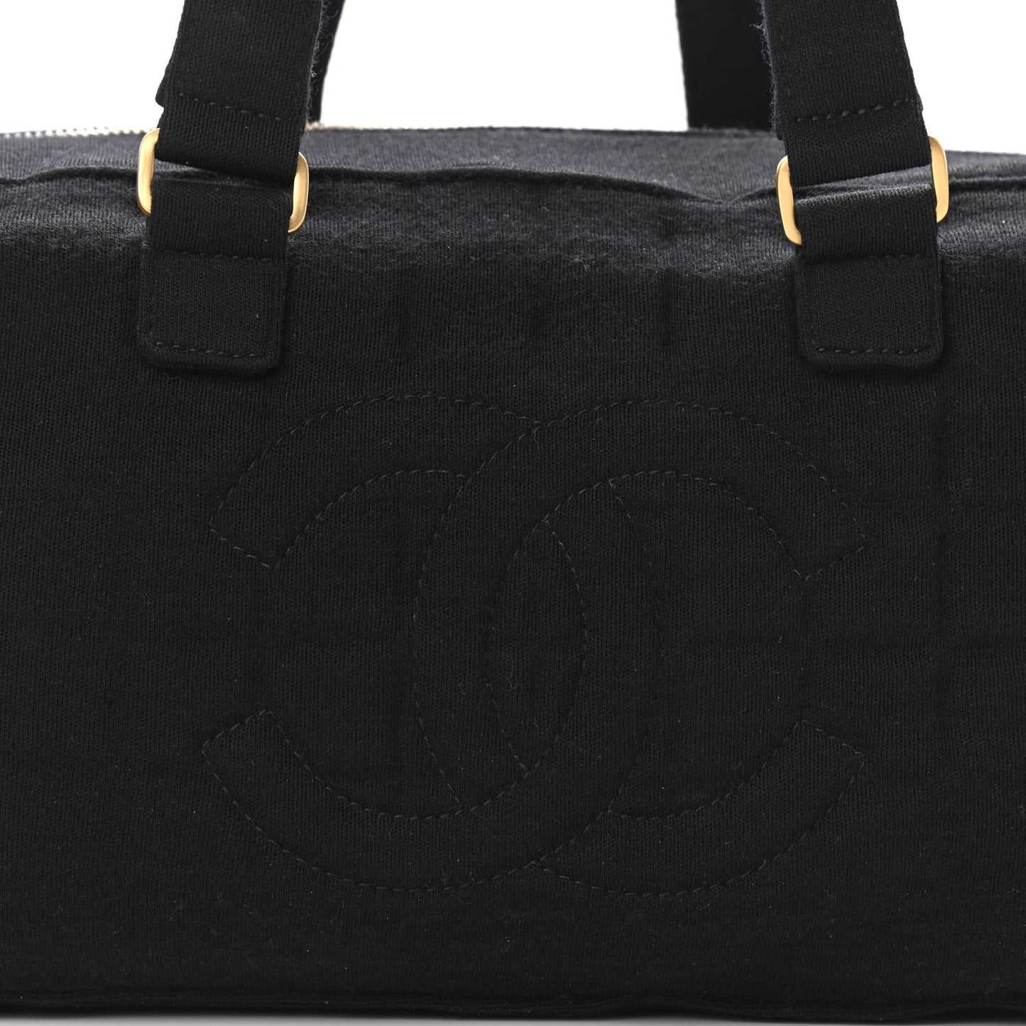 Jersey Square Quilted Bowler Black