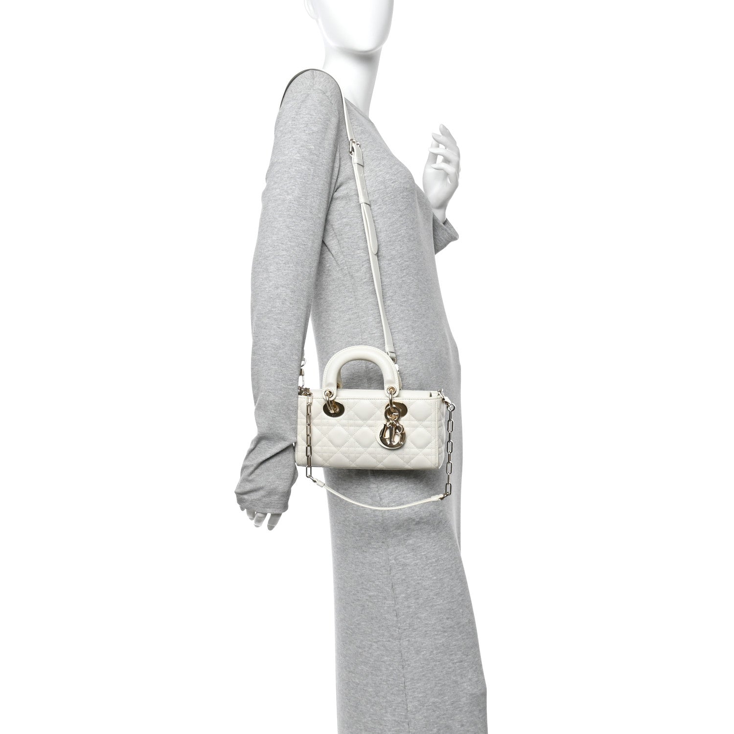 Christian Dior Lambskin Cannage Small Lady D-Joy Latte 2 of 10