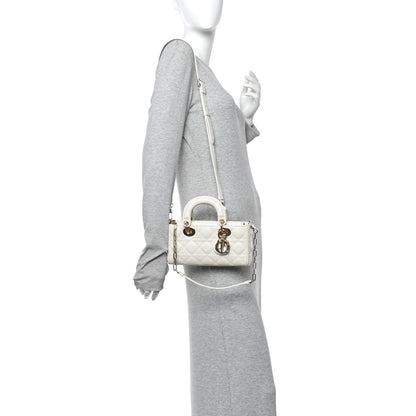 Christian Dior Lambskin Cannage Small Lady D-Joy Latte 2 of 10