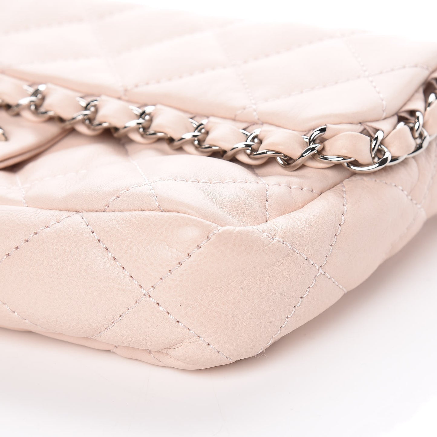 Calfskin Quilted Small Chain Me Flap Light Pink
