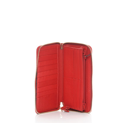 Gucci Pebbled Calfskin Soho Zip Around Wallet Red 5 of 8