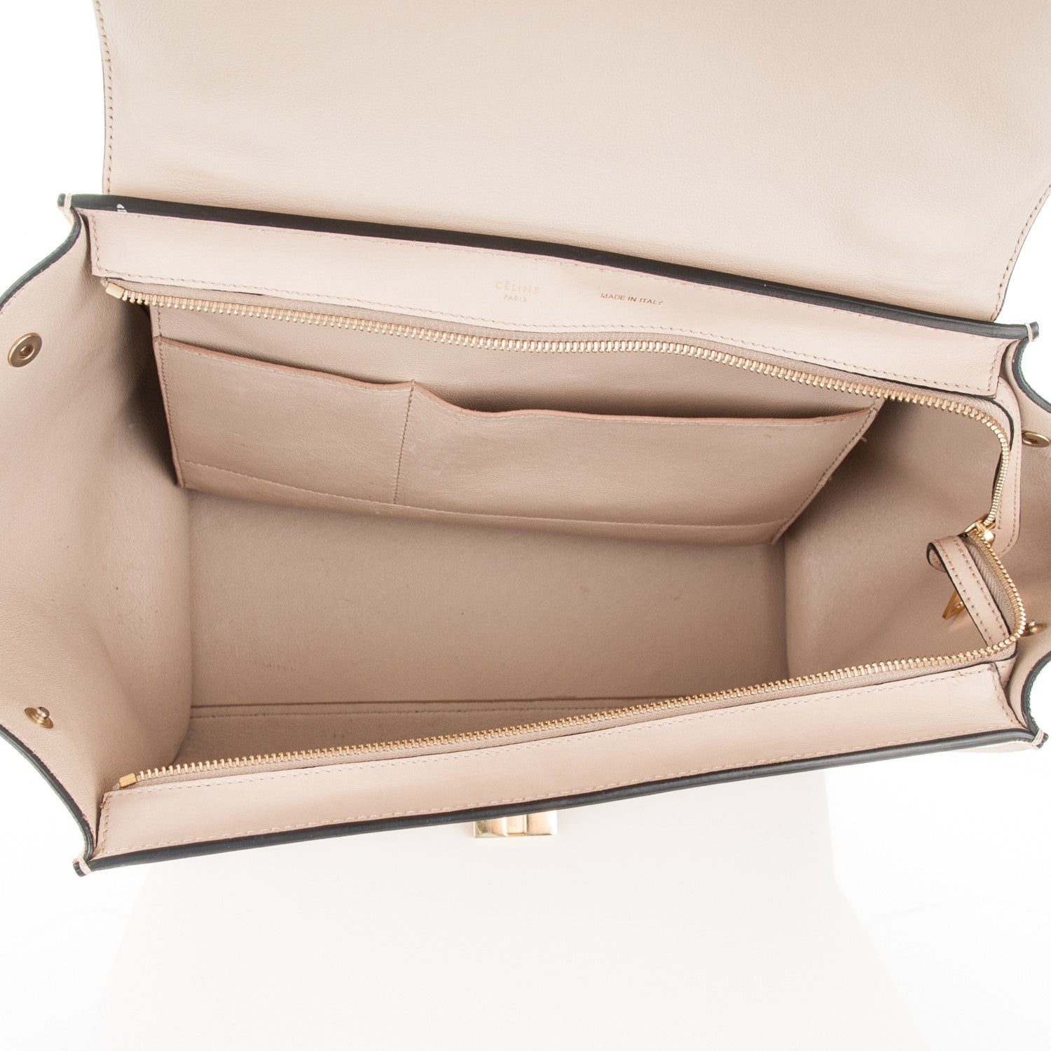 Celine Smooth Calfskin Suede Medium Trapeze Dune 5 of 12
