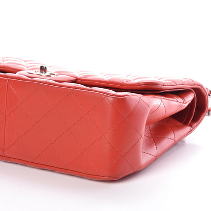 Chanel Lambskin Quilted Jumbo Double Flap Red 10 of 14