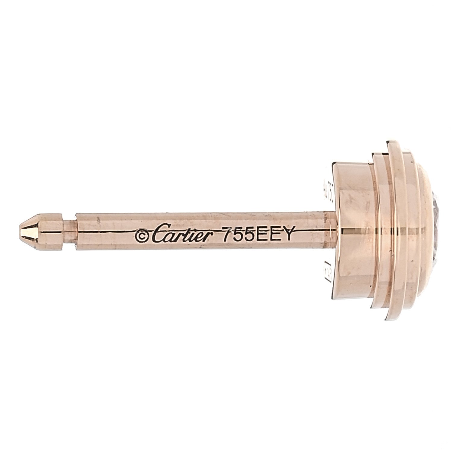 Cartier 18K Pink Gold Diamond MM D'Amour Earrings 4 of 5