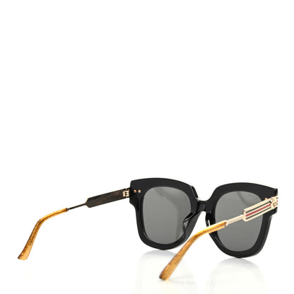 Gucci Acetate Square Frame Web Sunglasses GG0281SA Black 4 of 7