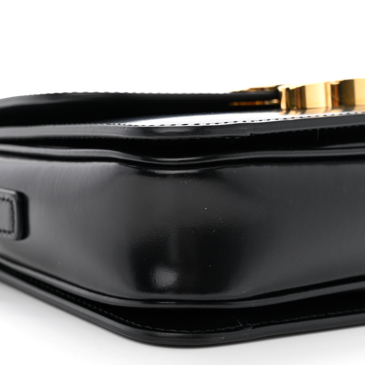 Celine Shiny Calfskin Teen Triomphe Black 11 of 12