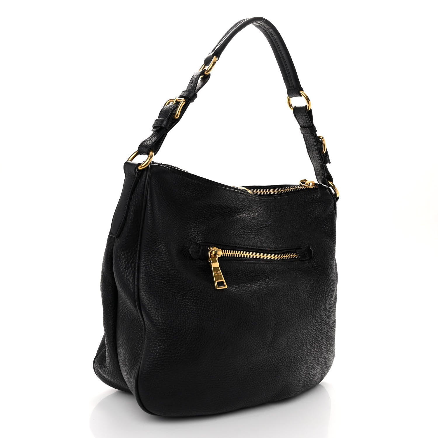 Prada Vitello Daino Sacca Hobo Black 3 of 10