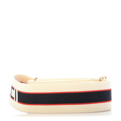 Gucci Jacquard Crystal Stripe Double G Belt 95 38 White 2 of 5