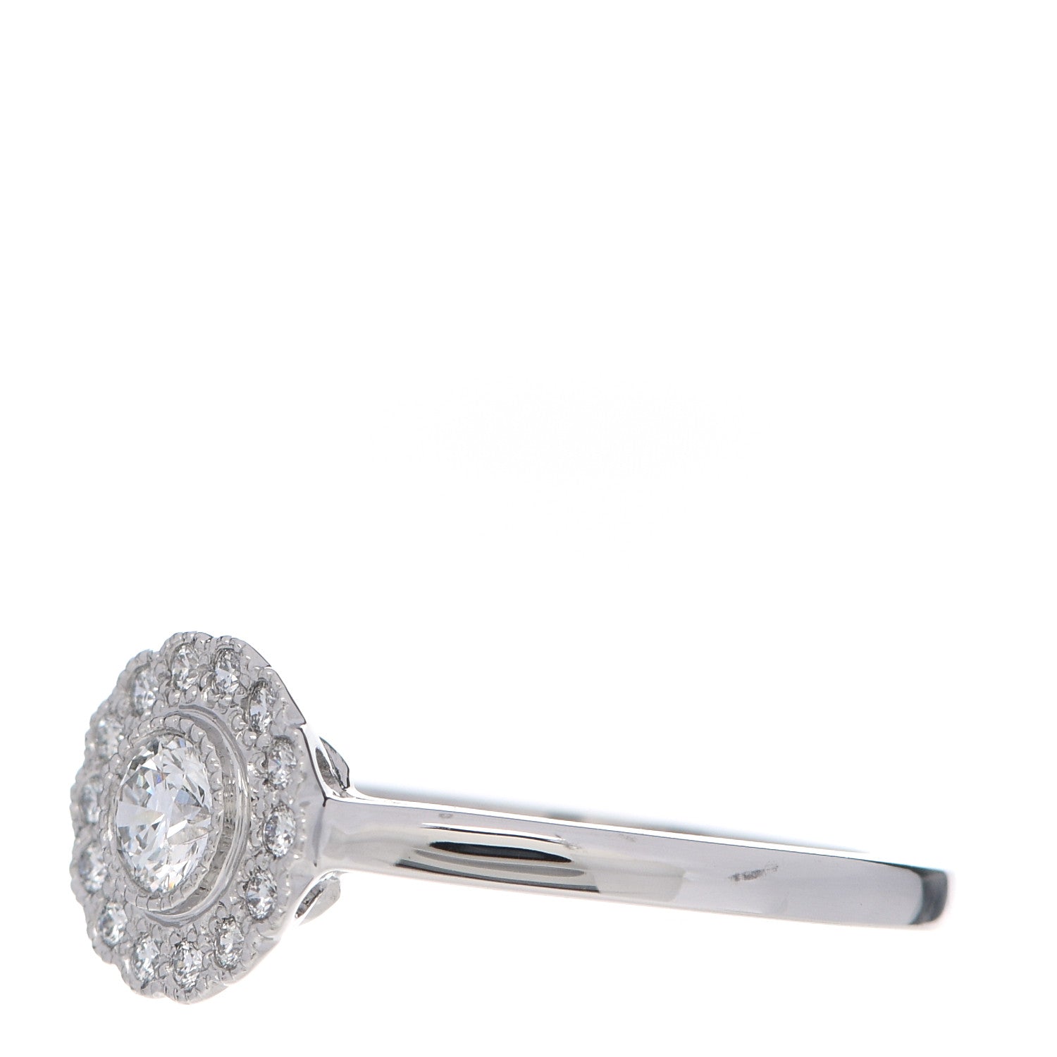 Tiffany Platinum Diamond Round Enchant Flower Ring 49 5 3 of 7