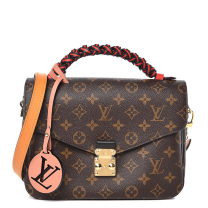 Louis Vuitton Monogram Braided Pochette Metis Coquelicot 1 of 7