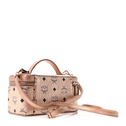 MCM Metallic Visetos Vanity Case Champagne Gold 3 of 9