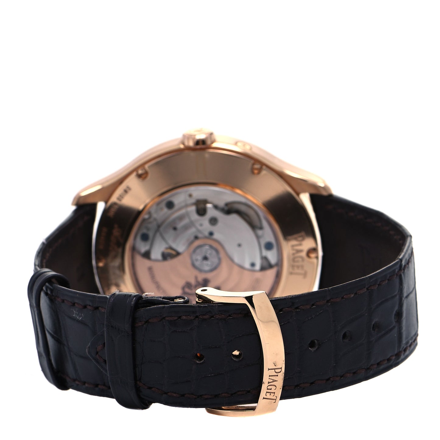 18K Rose Gold Alligator 43mm Gouverneur Perpetual Calendar Automatic Watch