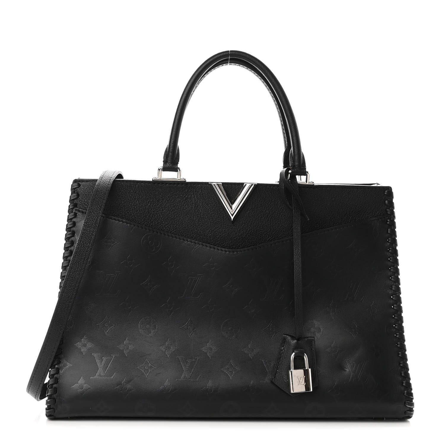 Louis Vuitton Monogram Cuir Plume Very Zipped Tote Black 1 of 12