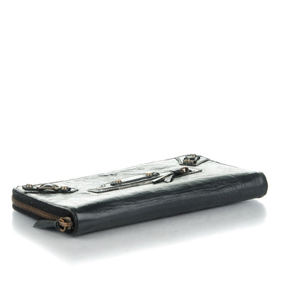 Balenciaga Chevre Classic Hardware Compagnon Wallet Black 4 of 7