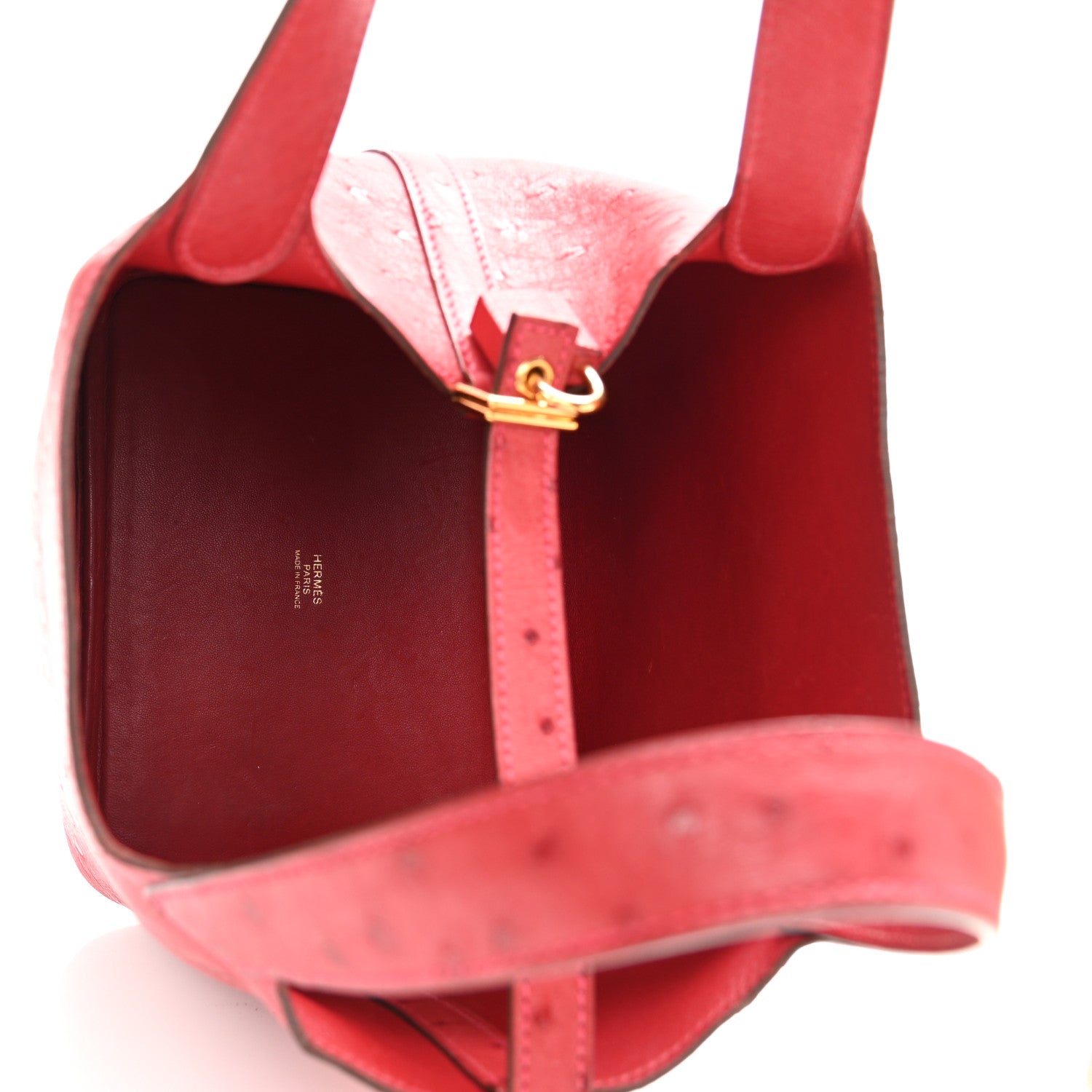Hermes Ostrich Picotin Lock 18 Rouge Vif 5 of 11