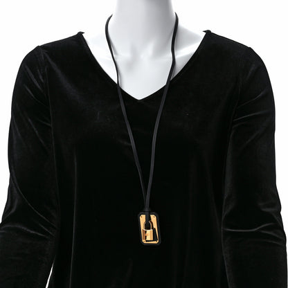 Hermes Swift Large O'Kelly Pendant Necklace Black 2 of 5