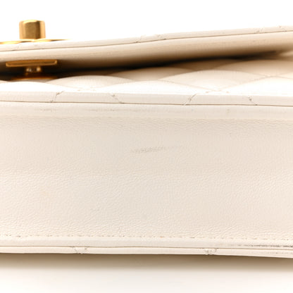 Chanel Lambskin Quilted CC Pearl Crush Wallet on Chain WOC White 12 of 13