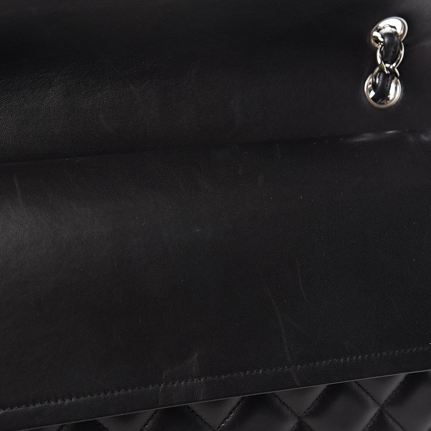 Chanel Lambskin Quilted Maxi Double Flap Black 10 of 17