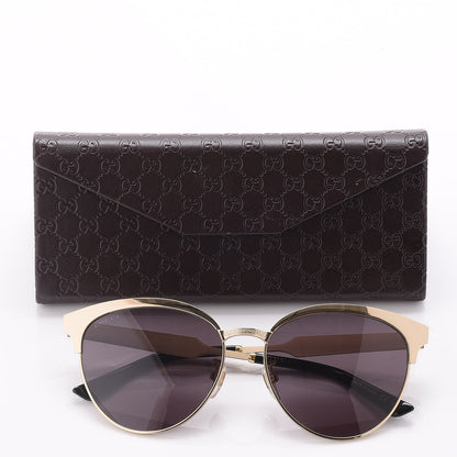 Gucci Metal Clubmaster GG0074/S Sunglasses Gold 8 of 8