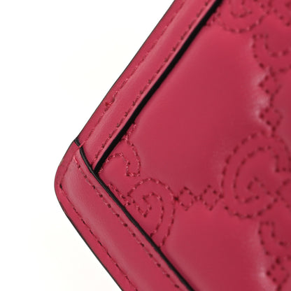 Gucci Calfskin GG Matelasse Chain Wallet Rhodamine Pink 10 of 11