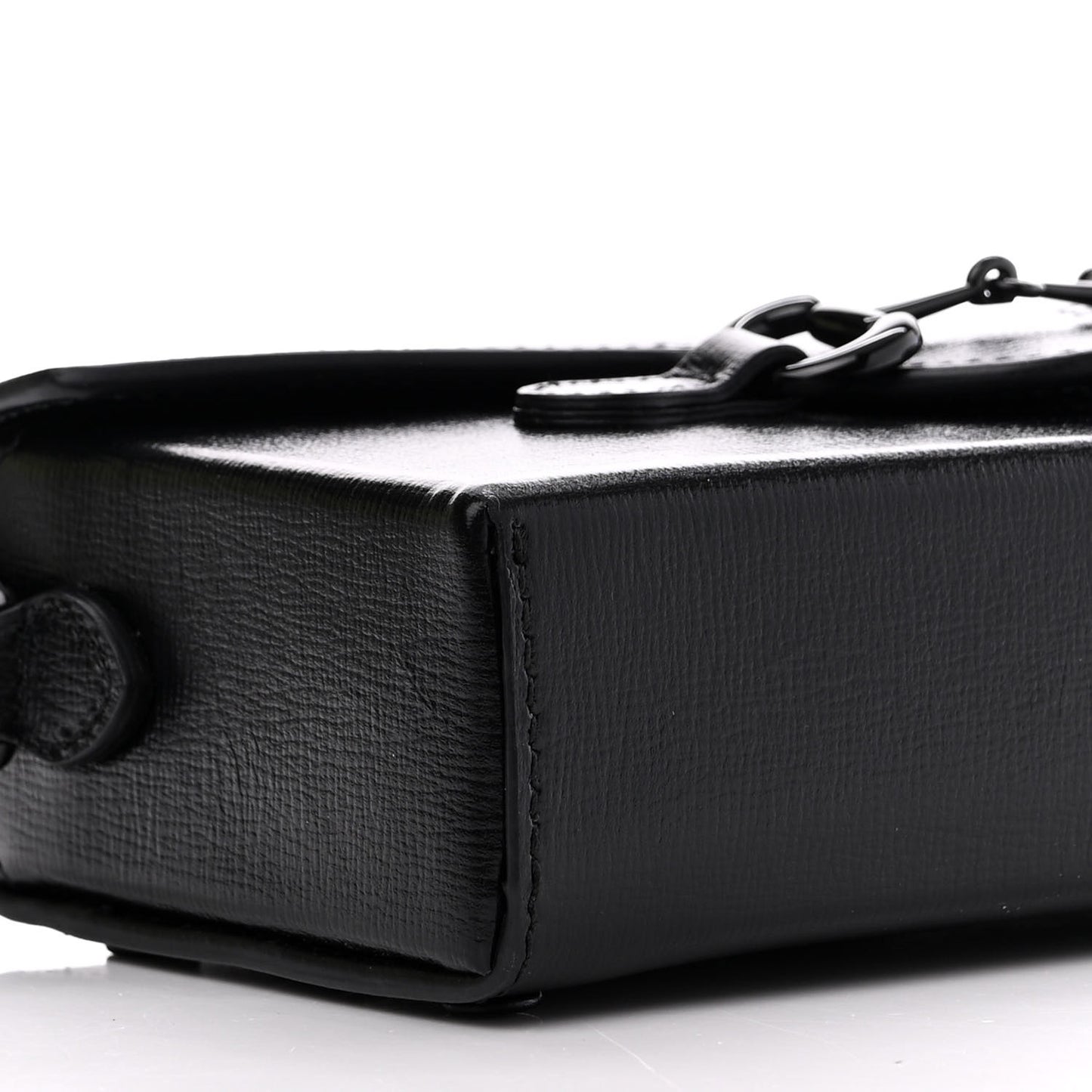 Azalea Calfskin Monochrome Mini Horsebit 1955 Shoulder Bag Black