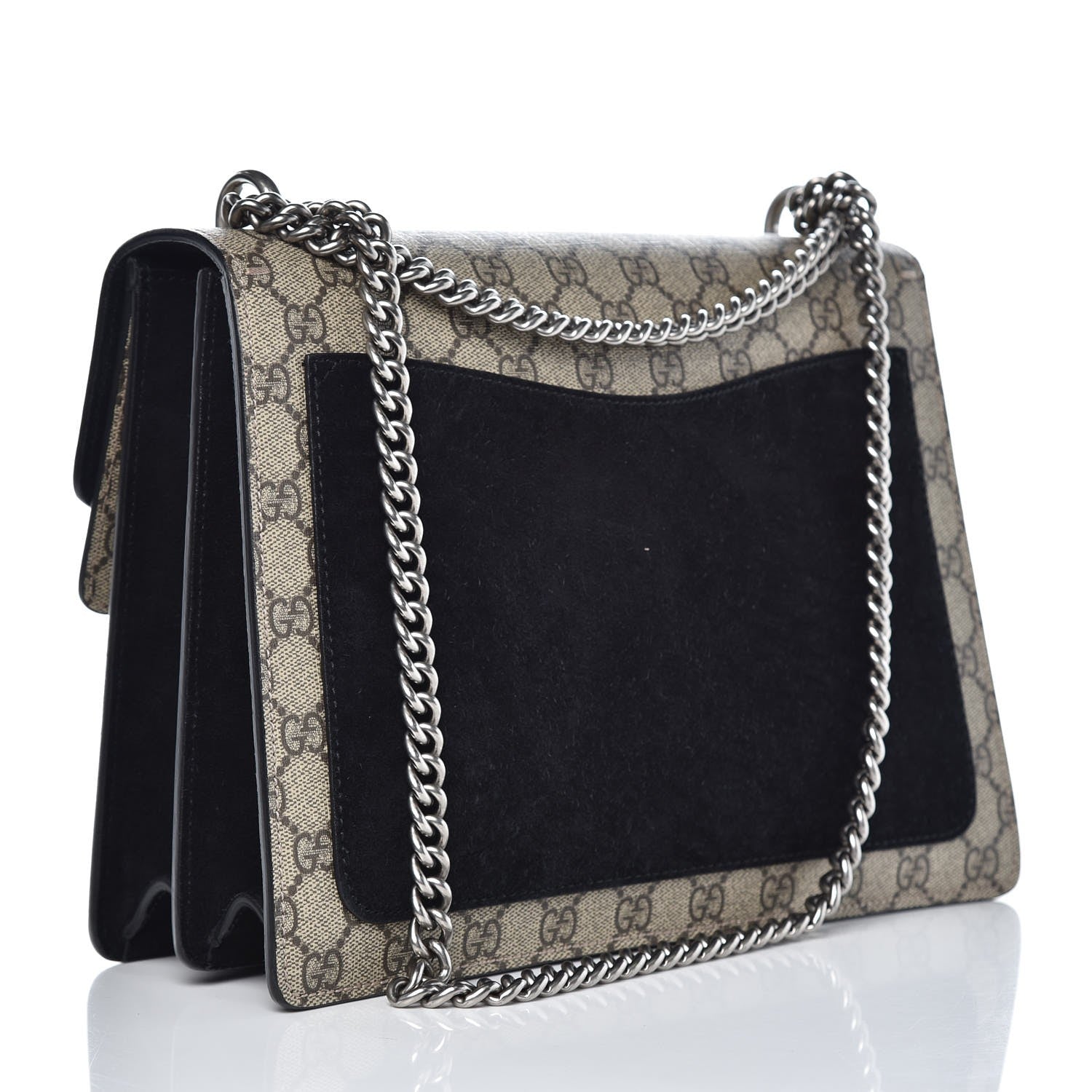 Gucci GG Supreme Monogram Medium Dionysus Shoulder Bag Black 3 of 9