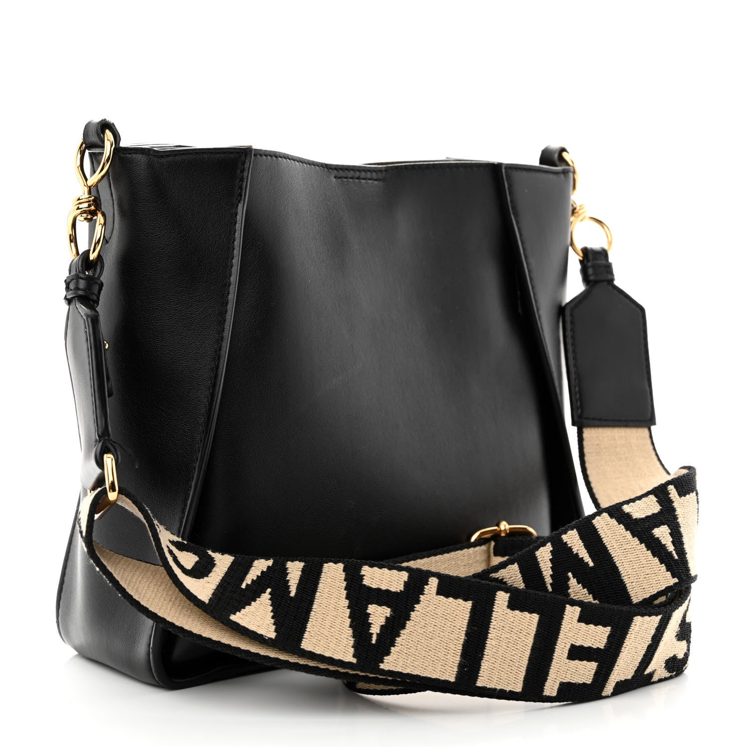 Stella McCartney Eco Alter Nappa Perforated Logo Mini Crossbody Black 3 of 17