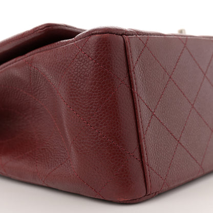 Chanel Caviar Quilted Maxi Double Flap Dark Red 9 of 11