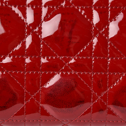 Christian Dior Patent Cannage Large Lady Dior Red 6 of 9