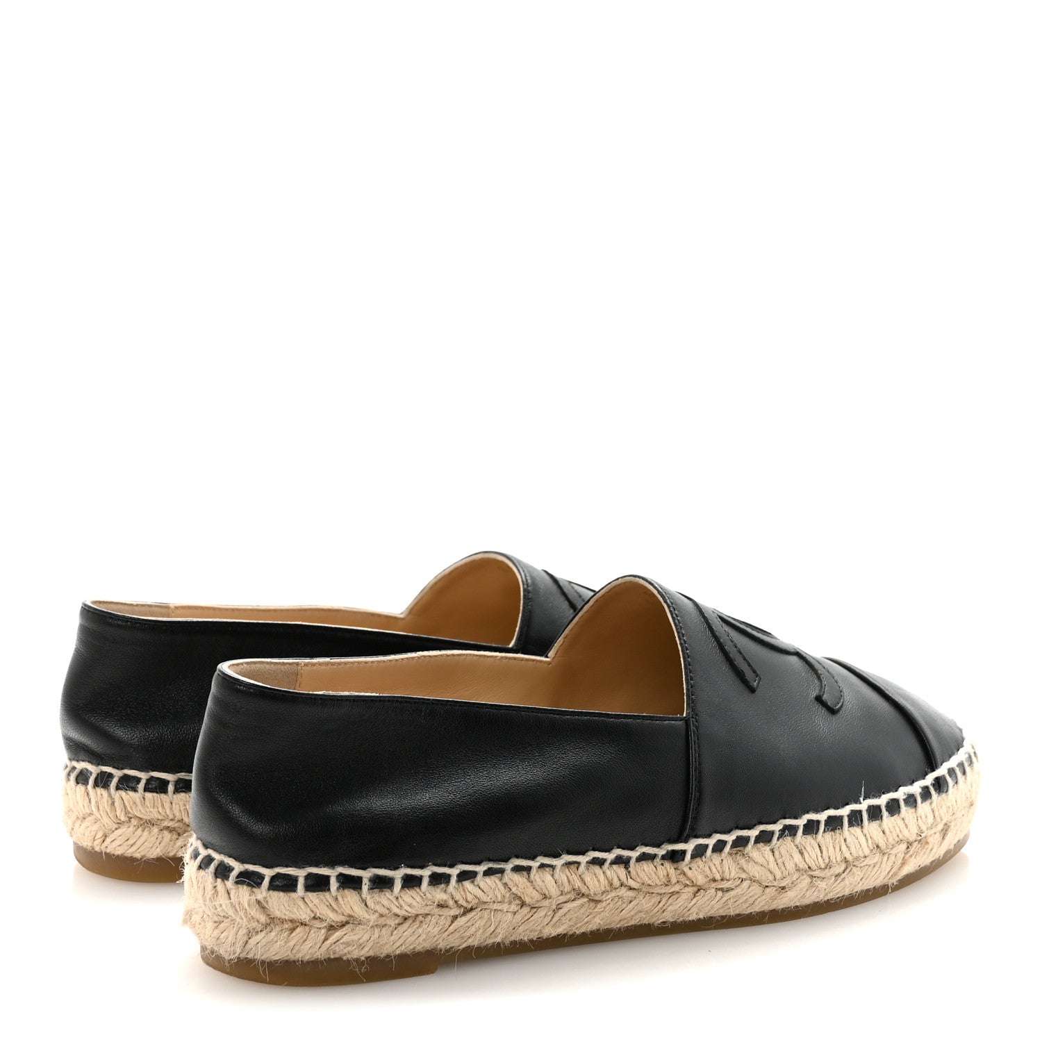 Chanel Lambskin CC Espadrilles 38 Black 5 of 9