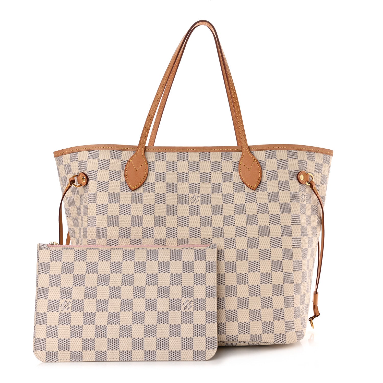 Louis Vuitton Damier Azur Neo Neverfull MM Rose Ballerine 1 of 11