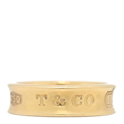 Tiffany 18K Yellow Gold 1837 Band Ring 53 6.5 1 of 4