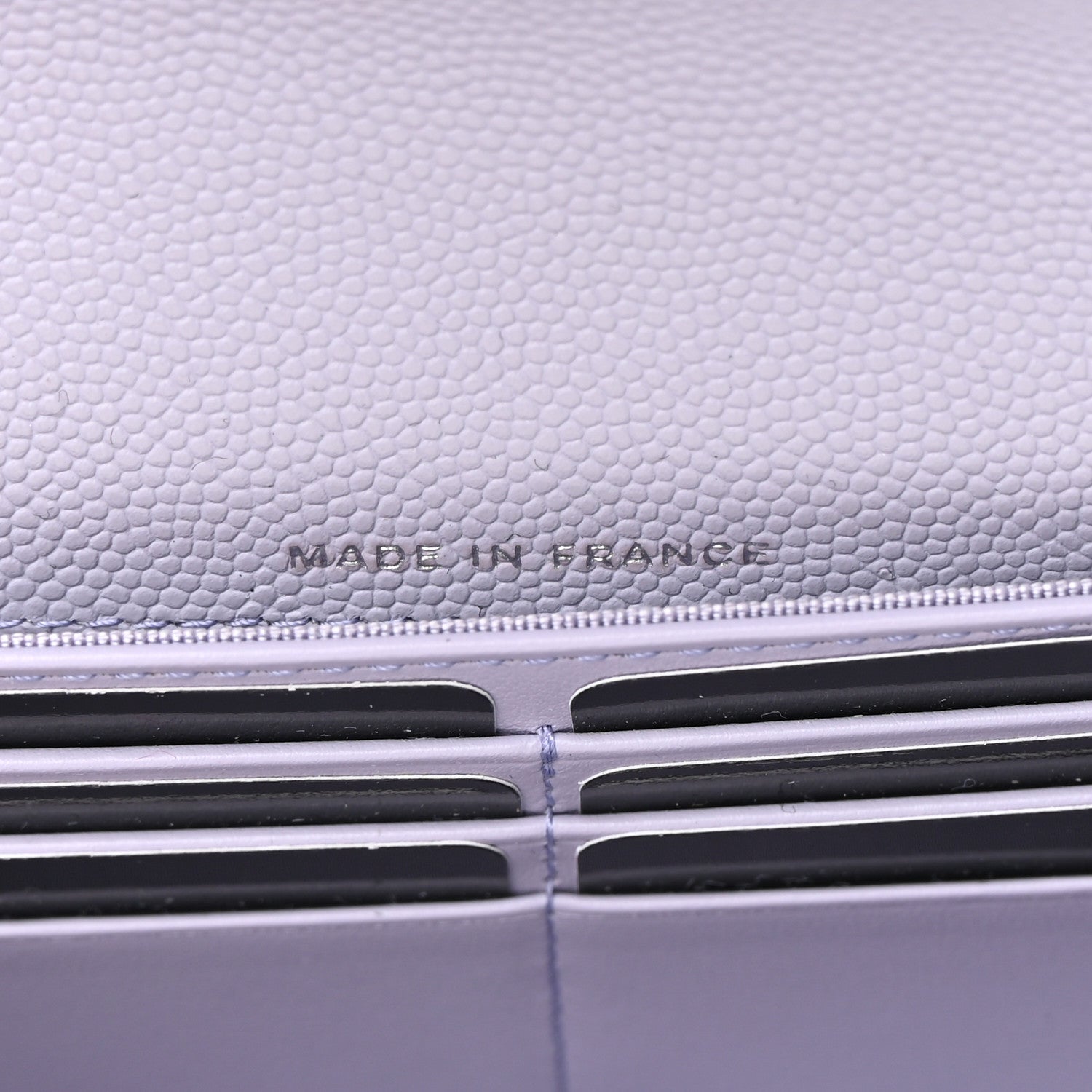 Chanel Caviar Quilted Large Gusset Flap Wallet Purple 7 of 10