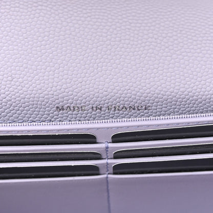 Chanel Caviar Quilted Large Gusset Flap Wallet Purple 7 of 10