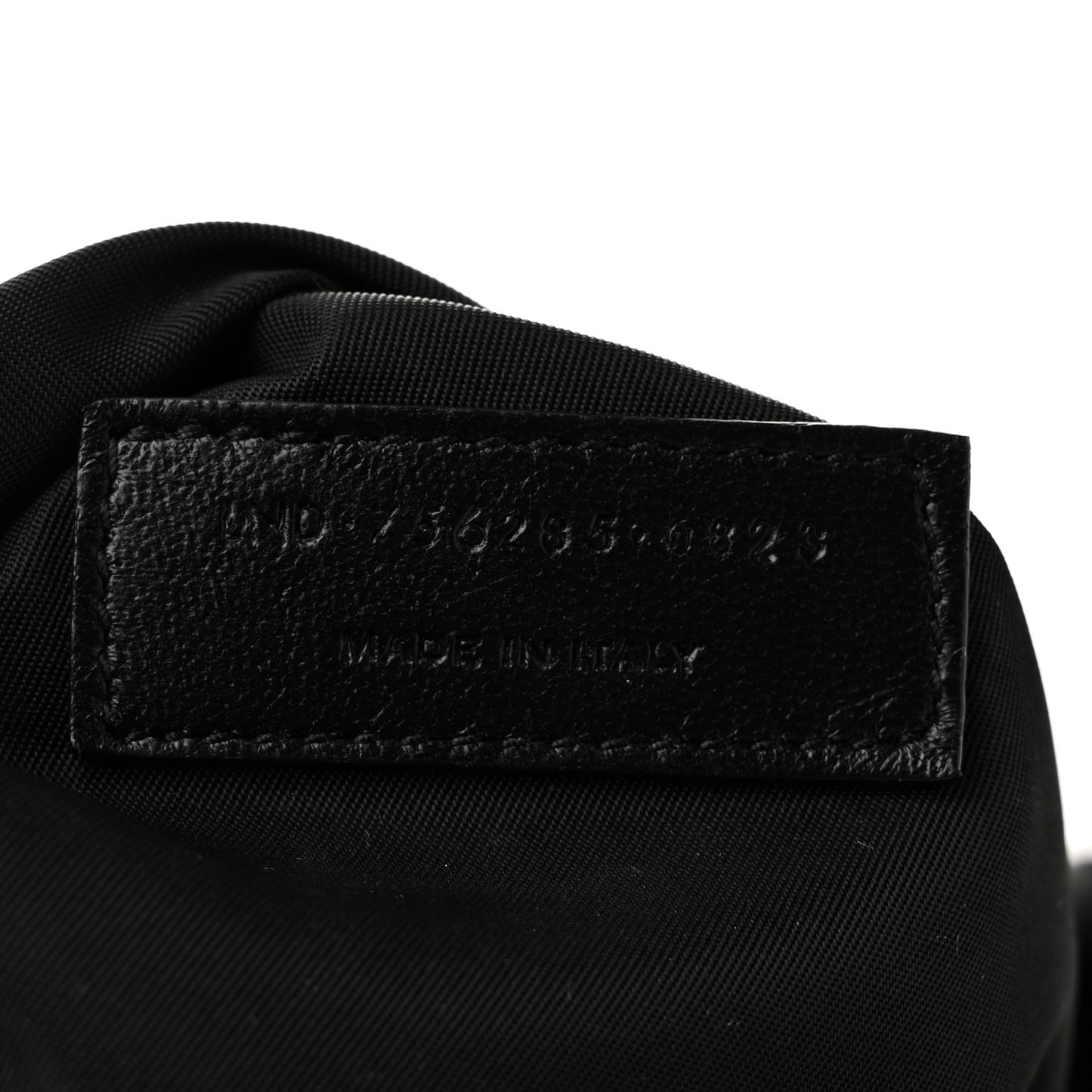 Lambskin Logo Debossed Backpack Black