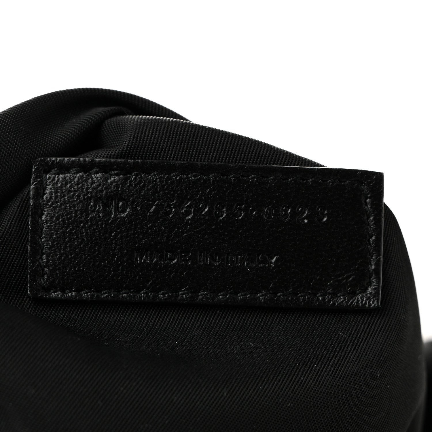 Saint Laurent Lambskin Logo Debossed Backpack Black 7 of 11