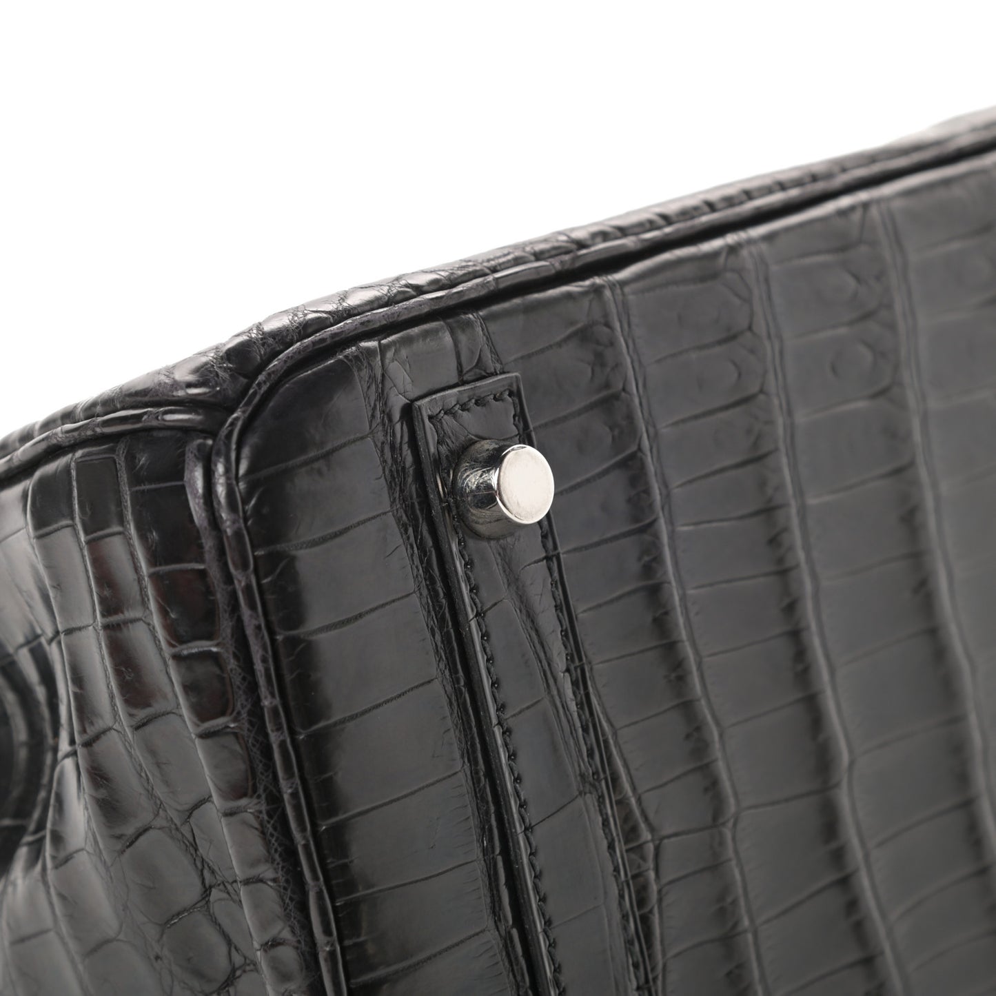 Matte Niloticus Crocodile Birkin 30 Black