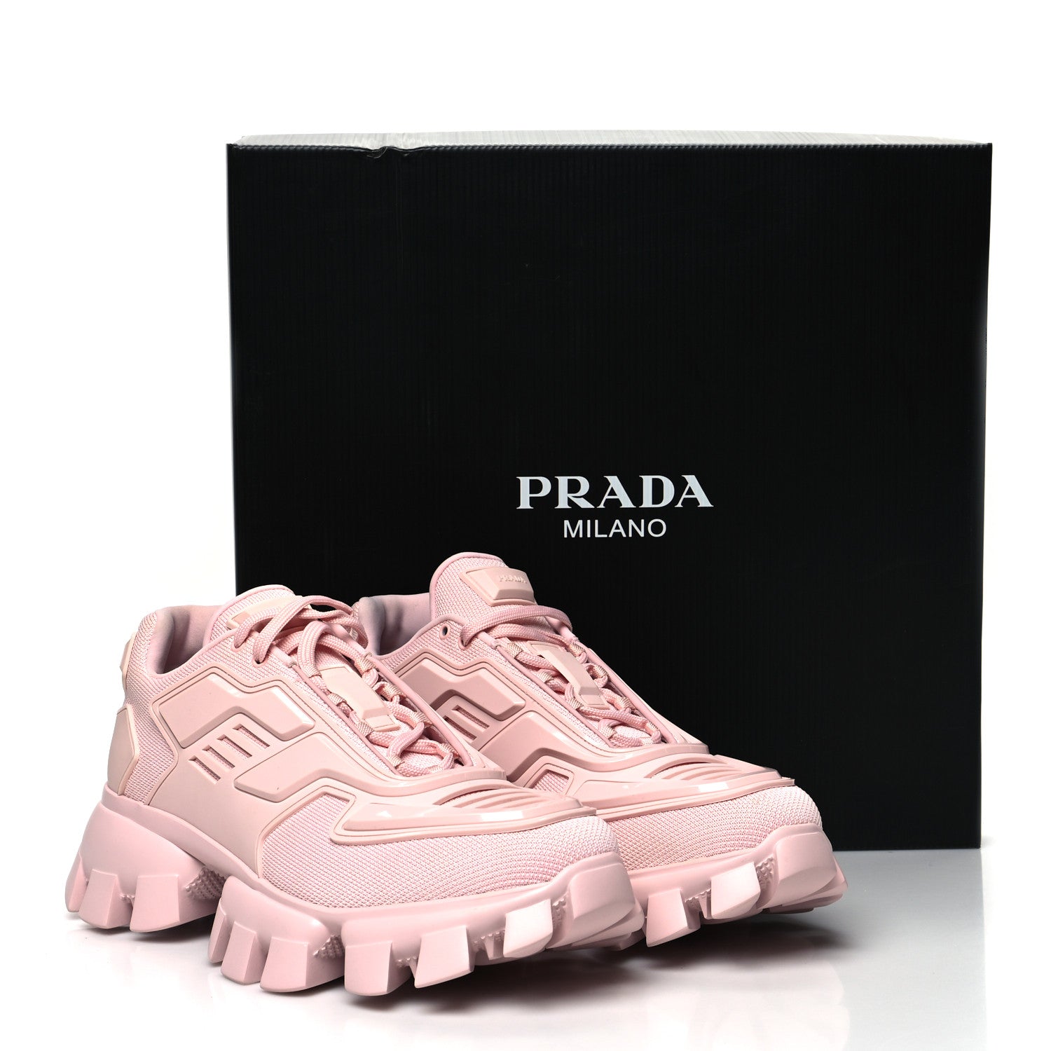 Prada Rubber Knit Mens Cloudbust Thunder Sneakers 8 Alabastro 9 of 9