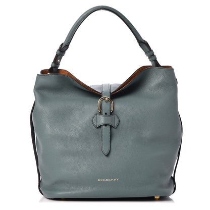 Burberry Grainy Calfskin Medium Sycamore Hobo Smokey Green 1 of 8